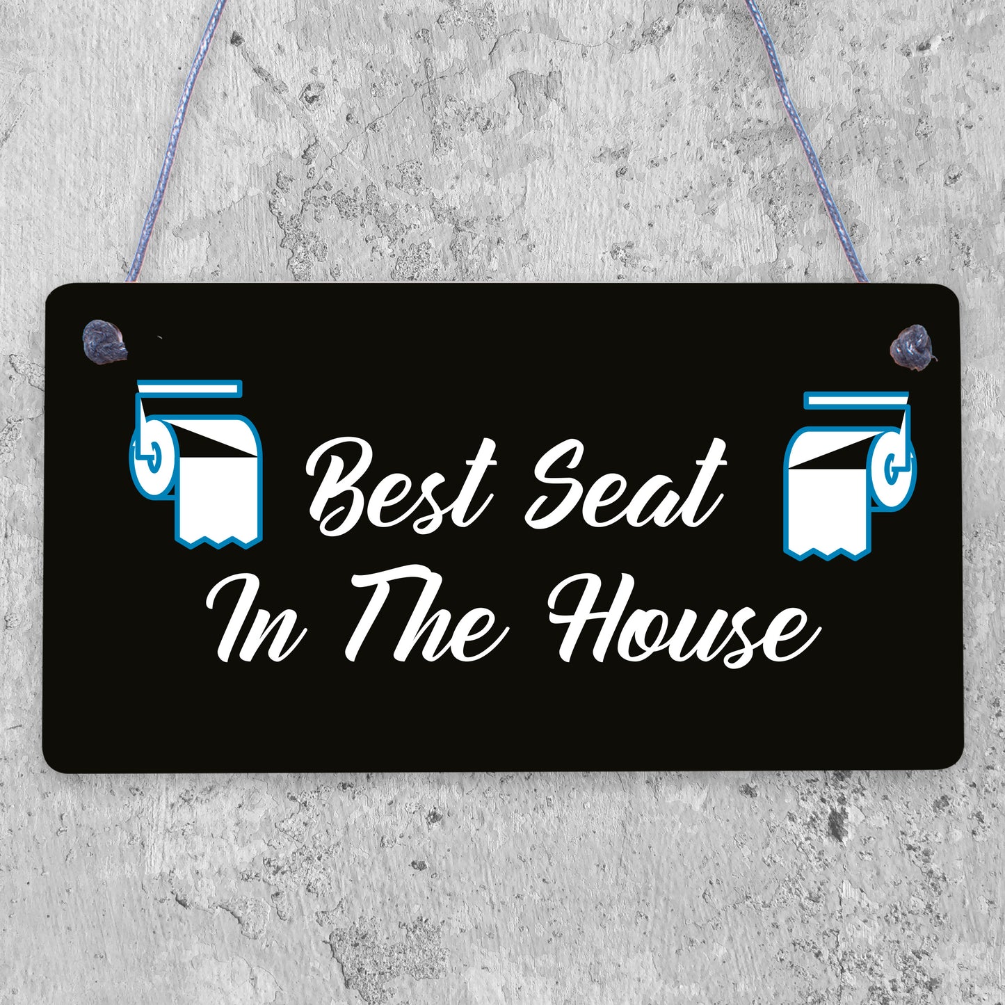 Funny Best Seat In The House Toilet Bathroom Loo Sign Hanging Wall Door Plaque