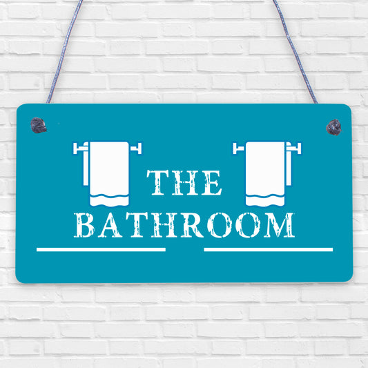 Bathroom Decor Marble Theme Hanging Bathroom Toilet Sign Home Decor Gift