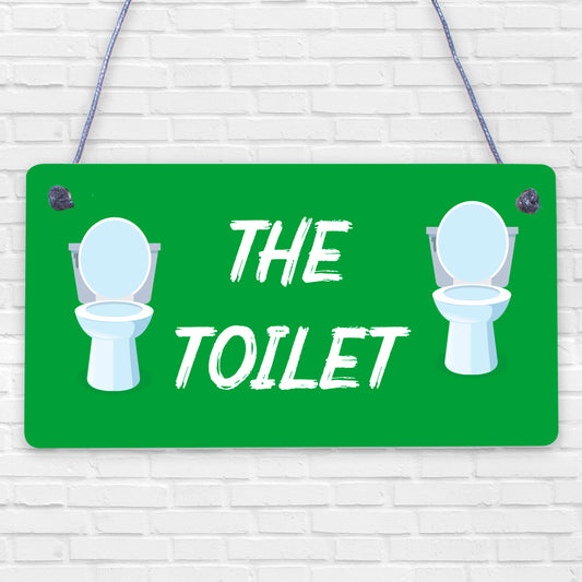 The Toilet Sign Marble Theme Hanging Bathroom Toilet Loo Sign Home Decor