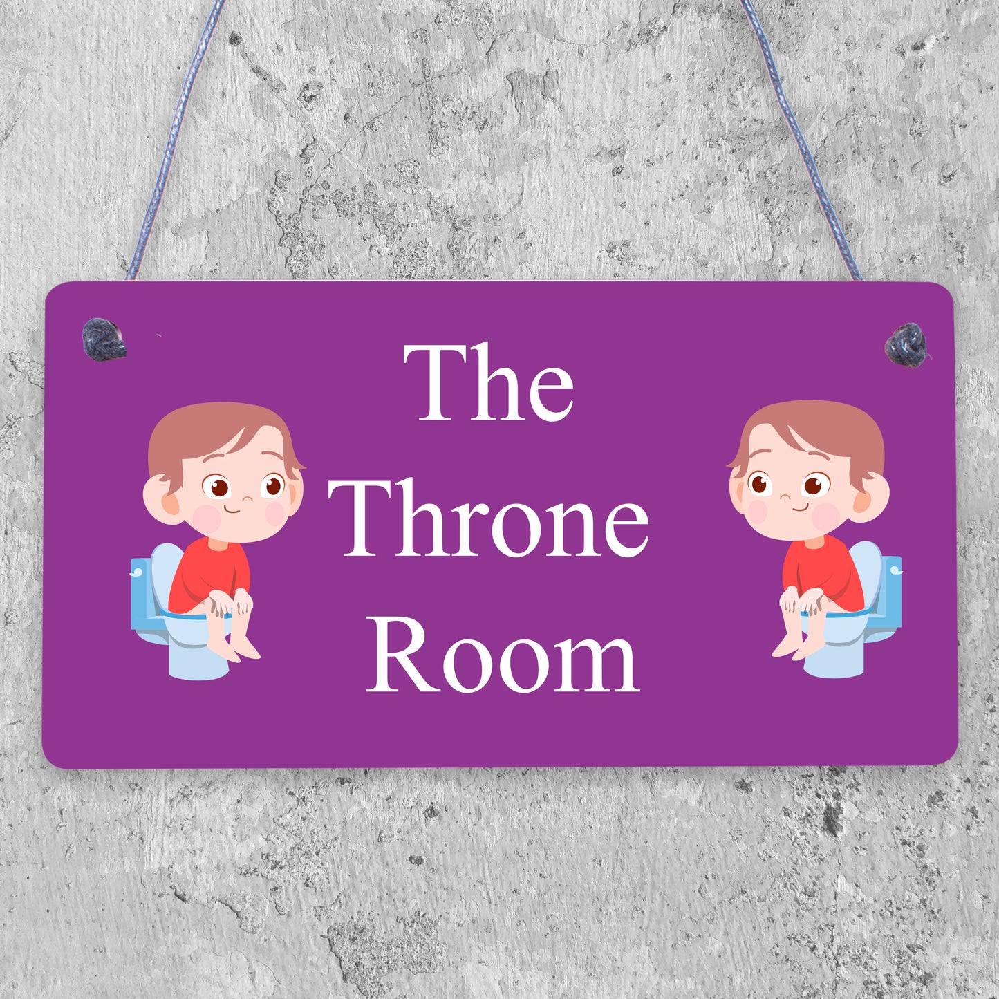 The Throne Room Novelty Wooden Hanging Plaque Funny Restroom Bathroom Door Sign