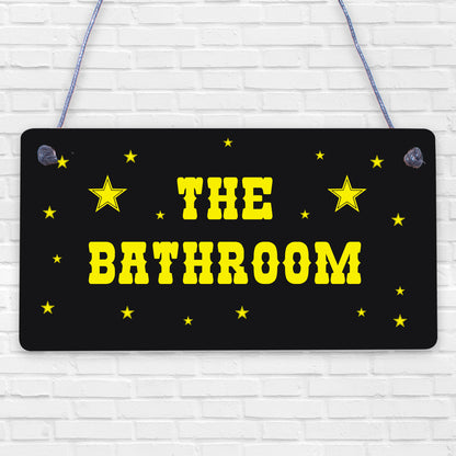 Bathroom Contemporary Plastic Decorative Hanging Plaque Wall Door Toilet Sign