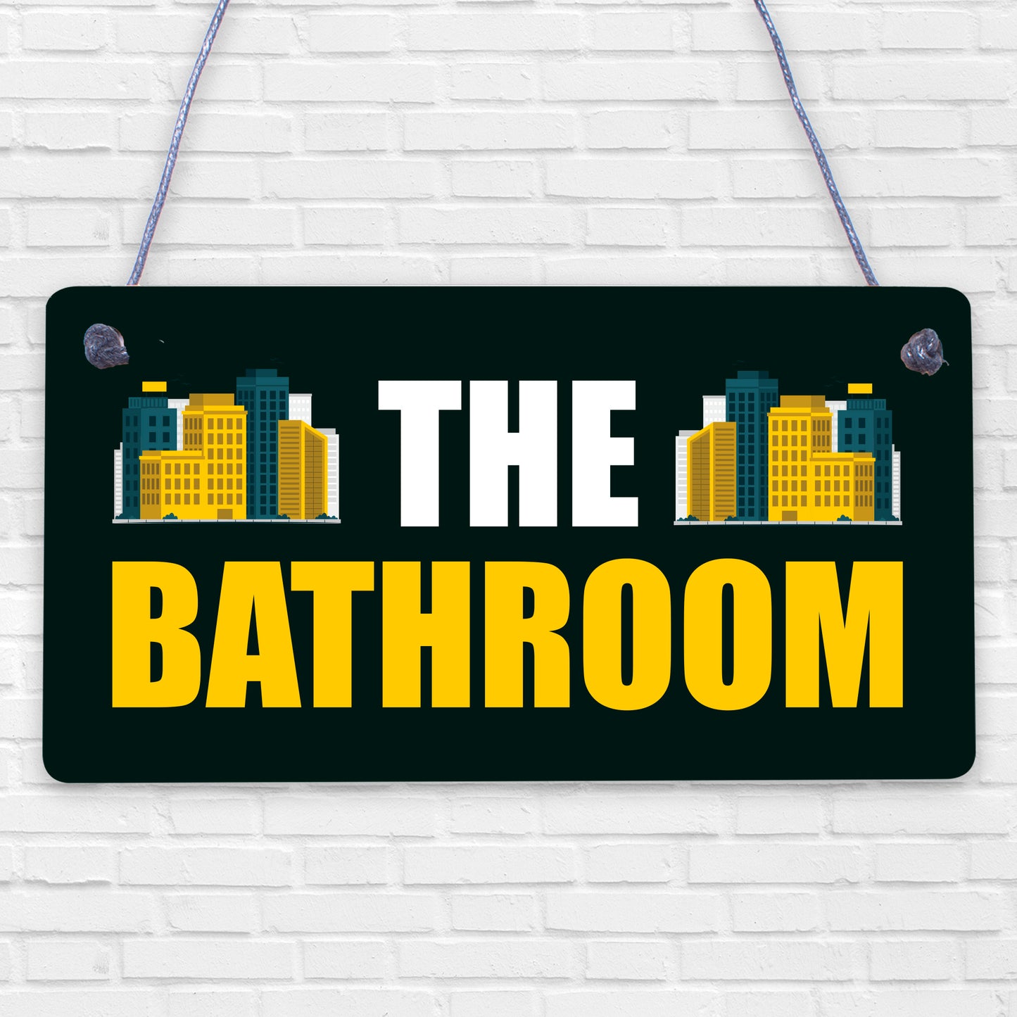 THE BATHROOM Sign Nautical Theme Toilet Loo Bathroom Sign Beach Theme