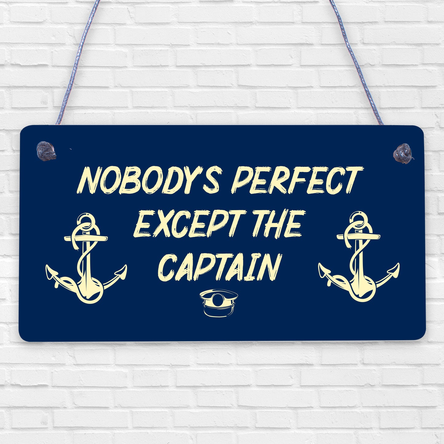 Nautical Sign Captain Bar Pub Bathroom Man Cave Kitchen Plaque Fishing Boat Gift