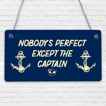 Nautical Sign Captain Bar Pub Bathroom Man Cave Kitchen Plaque Fishing Boat Gift