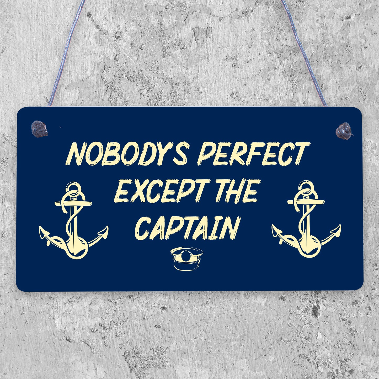 Nautical Sign Captain Bar Pub Bathroom Man Cave Kitchen Plaque Fishing Boat Gift