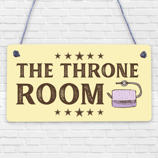 The Throne Room Toilet Bathroom Plaque Shabby Chic Ladies Gents Sign Funny Gift