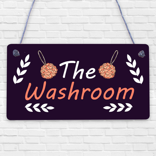 The Washroom Shabby Chic Novelty Bathroom Toilet Signs And Plaques Wall Decor