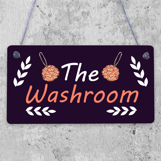 The Washroom Shabby Chic Novelty Bathroom Toilet Signs And Plaques Wall Decor