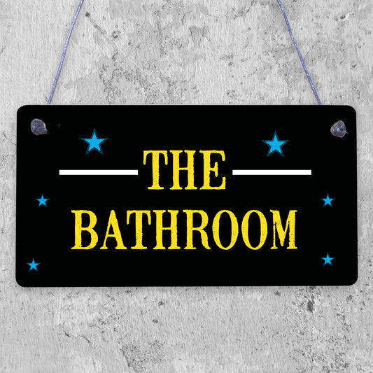 The Bathroom Hanging Sign Bathroom Toilet Decor Marble Theme Home Gift