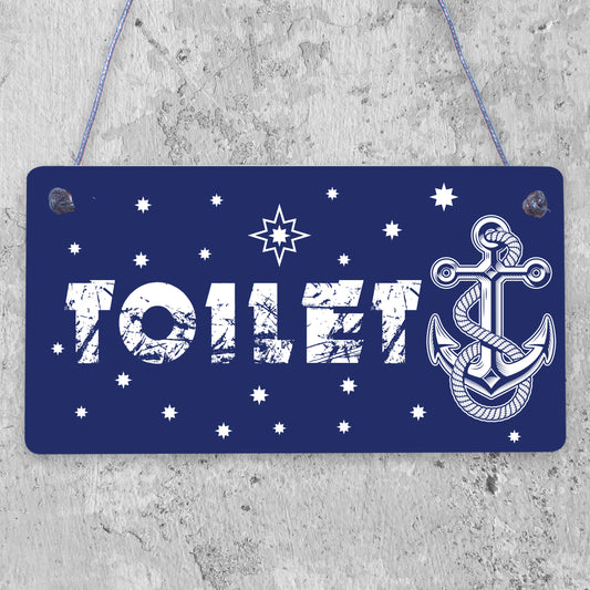 Nautical Toilet Bathroom Decor Gifts Home Decor Hanging Sign Decorations