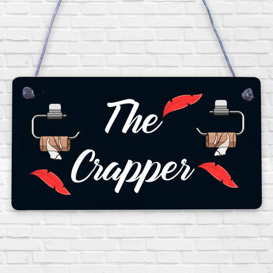 The Crapper Shabby Chic Bathroom Signs And Plaques Funny Novelty Toilet Plaque