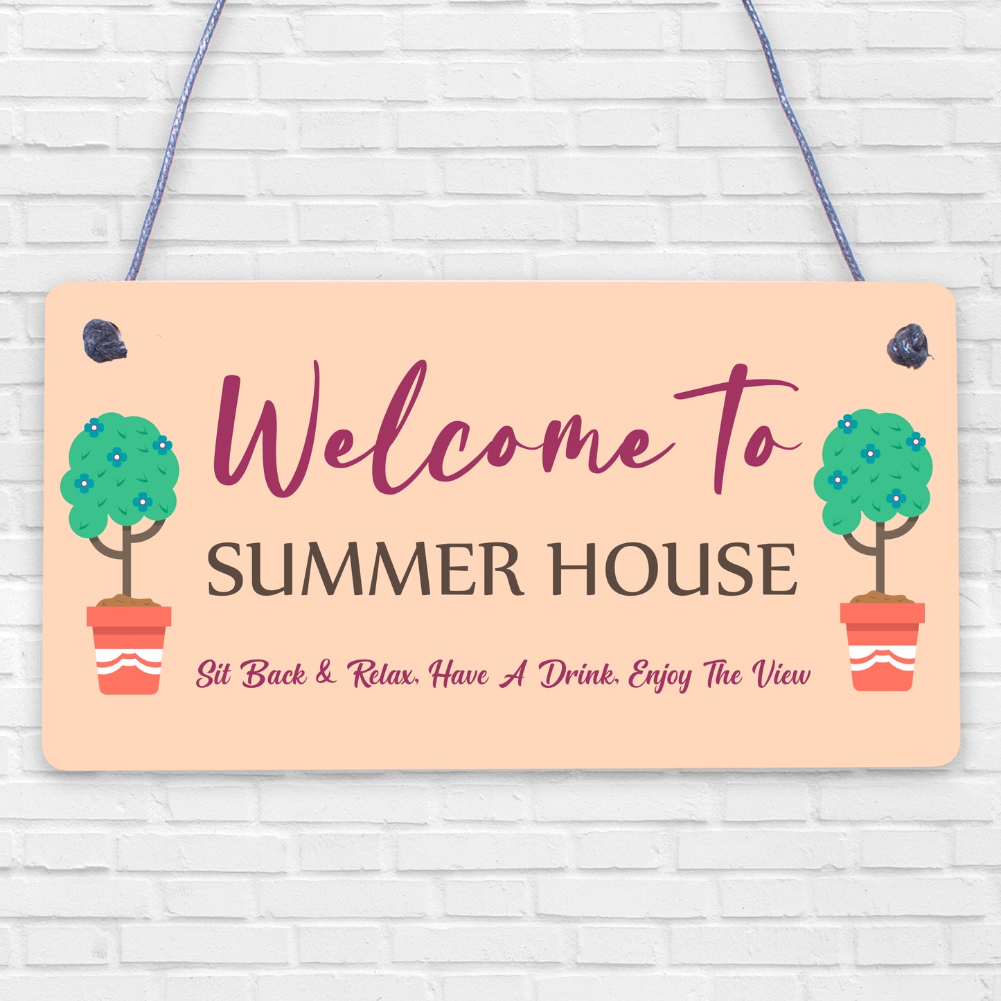 Novelty Summer House Signs Garden Shed Plaques Home Decor Gifts For Him Her