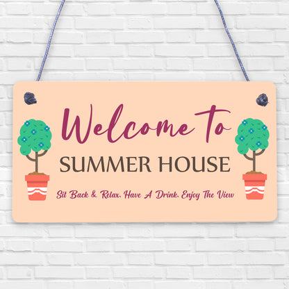 Novelty Summer House Signs Garden Shed Plaques Home Decor Gifts For Him Her