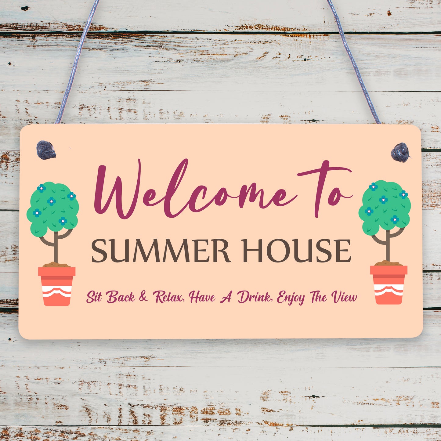 Novelty Summer House Signs Garden Shed Plaques Home Decor Gifts For Him Her