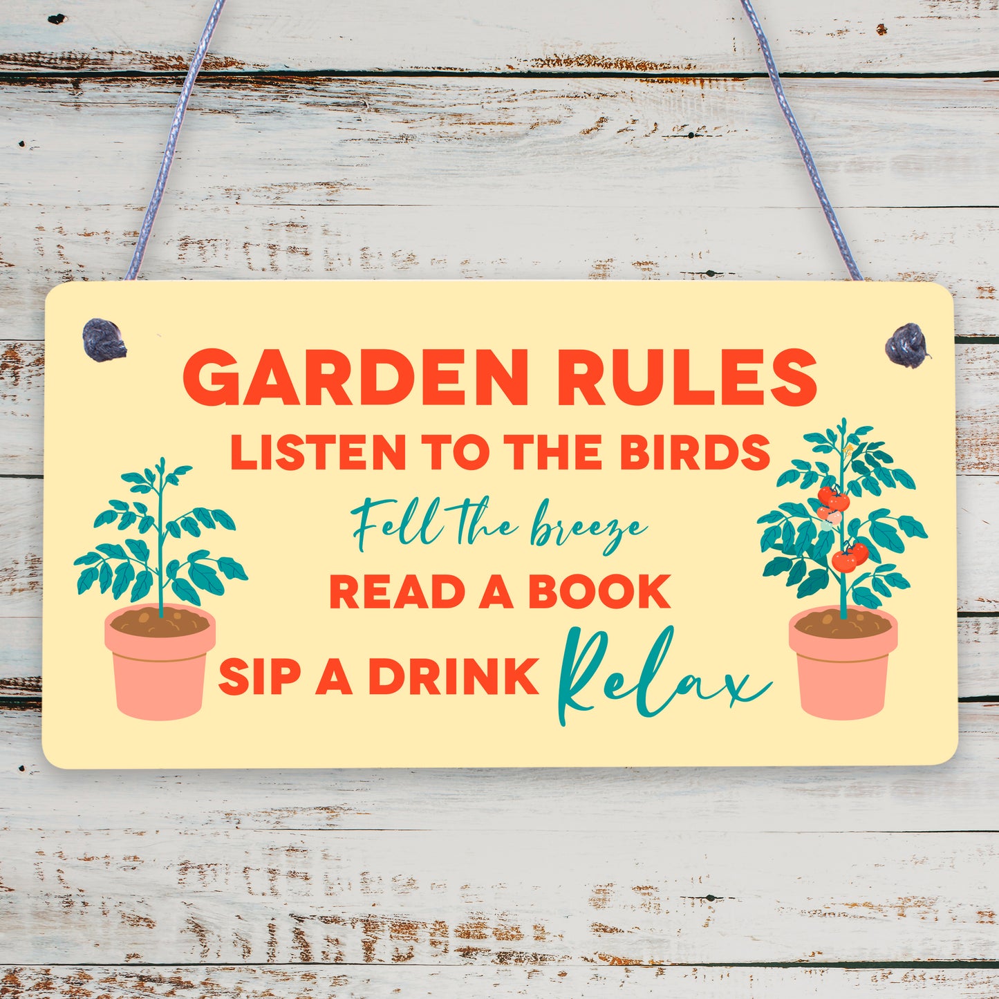 Garden Sign Summer House Decking Plaque Shed Sign Garden Rules Sign Home Gift