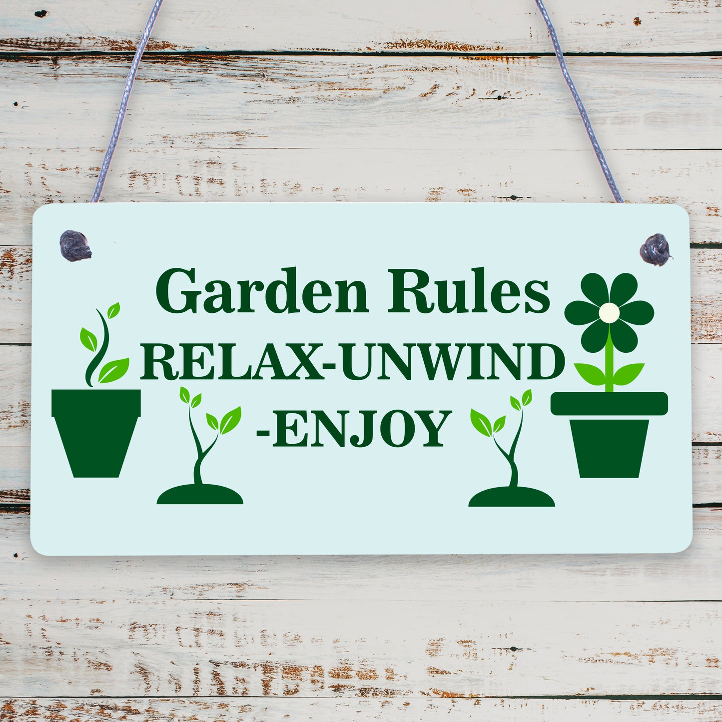 Garden Sign Plaque Hanging Outdoor Sign For Summerhouse Shed Decking Home Gift