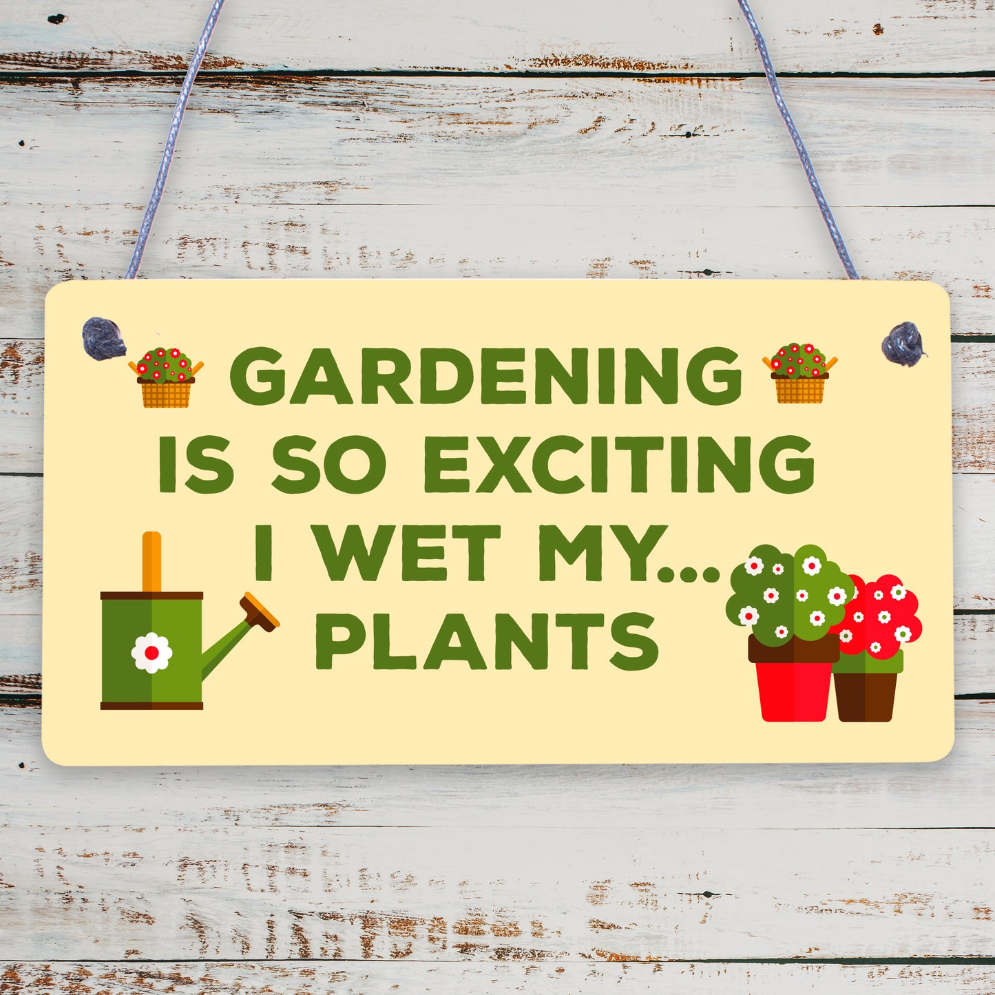 Gardening So Exciting Funny Novelty Garden Shed Sign Plaque Friendship Gift