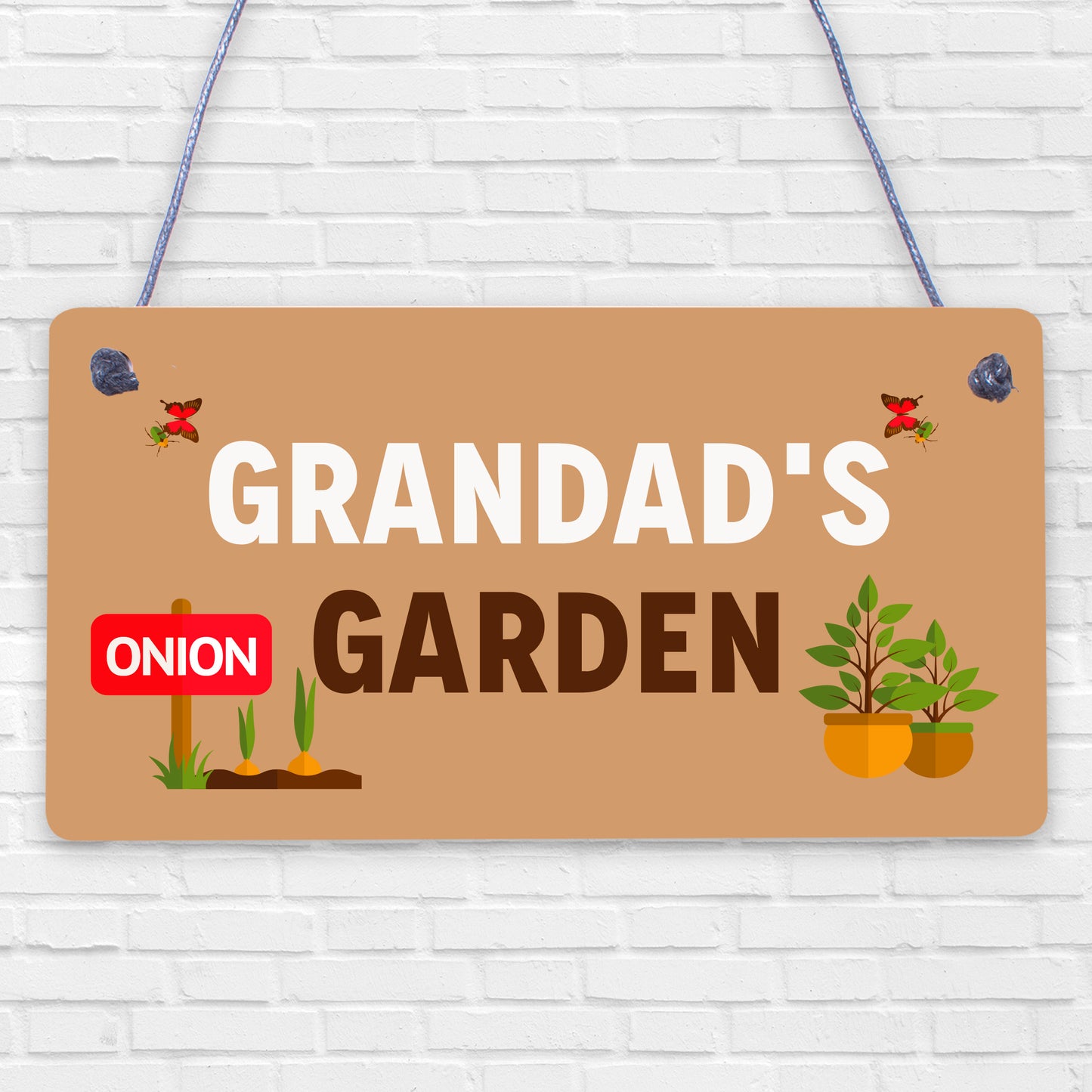 Grandads Garden Hanging Summer House Shed Sign Dad Birthday Gifts For Grandad