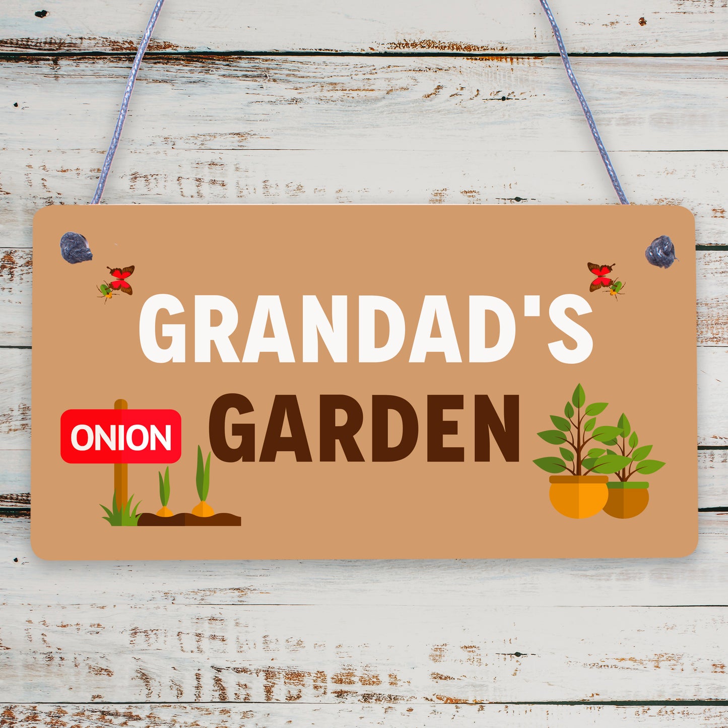 Grandads Garden Hanging Summer House Shed Sign Dad Birthday Gifts For Grandad