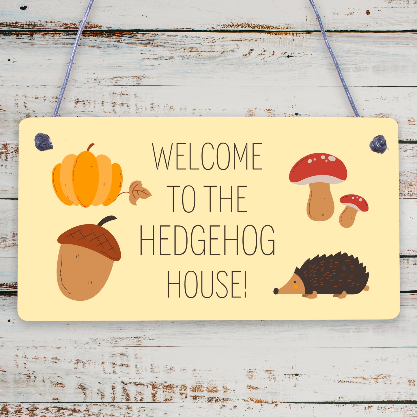 Welcome Hedgehog Sign Hanging Garden Shed Plaque Hedgehog Gift Family Gift