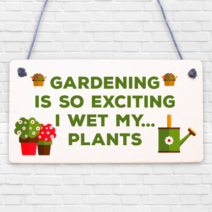 Funny Garden Plaque Gardening Gifts Hanging Garden Shed Signs Novelty Decor