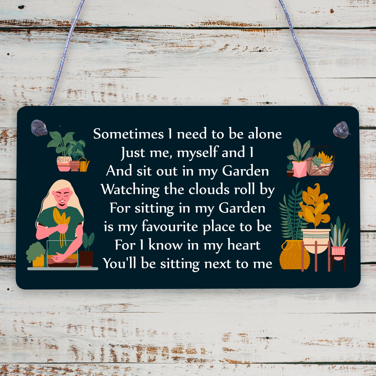 Garden Memorial Hanging Plaque SummerHouse Garden Shed Sign Gifts For Mum Nan