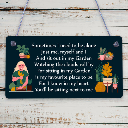 Garden Memorial Hanging Plaque SummerHouse Garden Shed Sign Gifts For Mum Nan