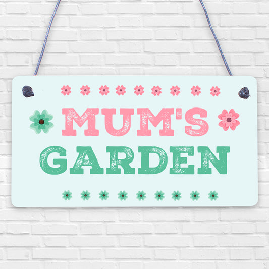 Mums Garden Novelty Plaque Summer House Sign Garden Shed Sign Gifts For Mum