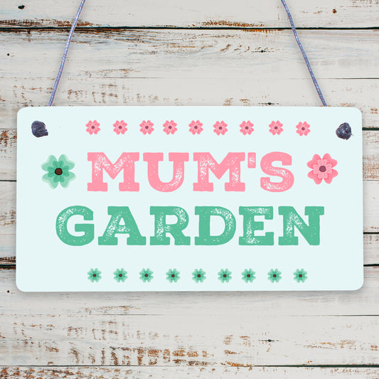 Mums Garden Novelty Plaque Summer House Sign Garden Shed Sign Gifts For Mum