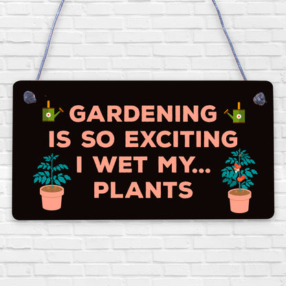 Funny Garden Signs I WET MY PLANTS Summerhouse Garden Shed Sign Outdoor Plaque