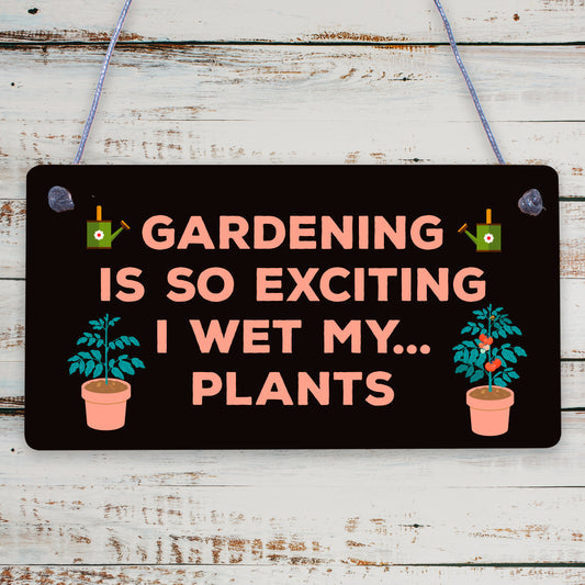 Funny Garden Signs I WET MY PLANTS Summerhouse Garden Shed Sign Outdoor Plaque