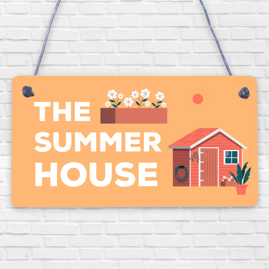 The Summer House Plaque Garden Shed Hanging Wall Door Decor Sign Gifts For Her