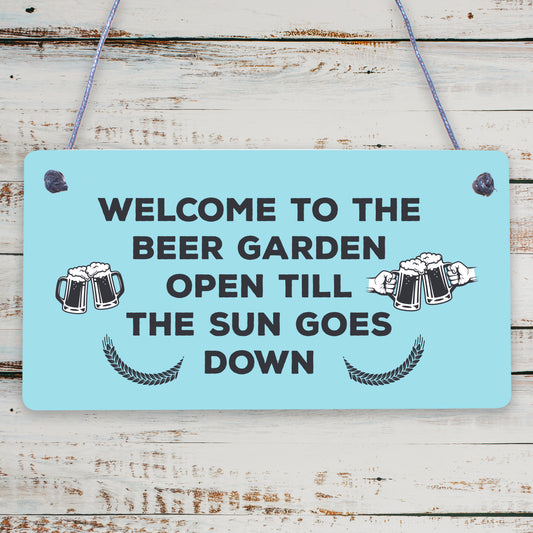 Beer Garden Sign Funny Home Bar Man Cave Garden Plaque Beer Gift For Men