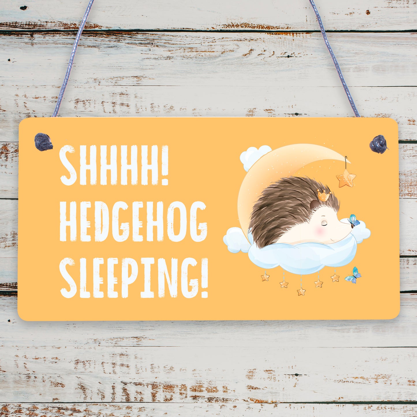 Funny Hedgehog Sign Garden Plaques Hedgehog Sleeping Outdoor Sign Family Gift