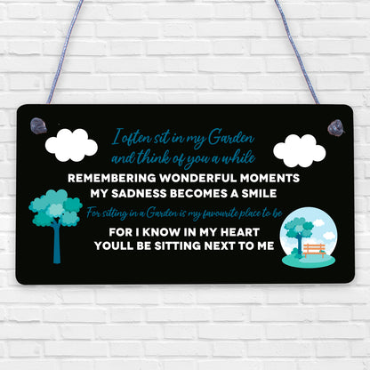 Hanging Garden Plaque Summer House Sign Garden Shed Mum Nan Memorial Gift