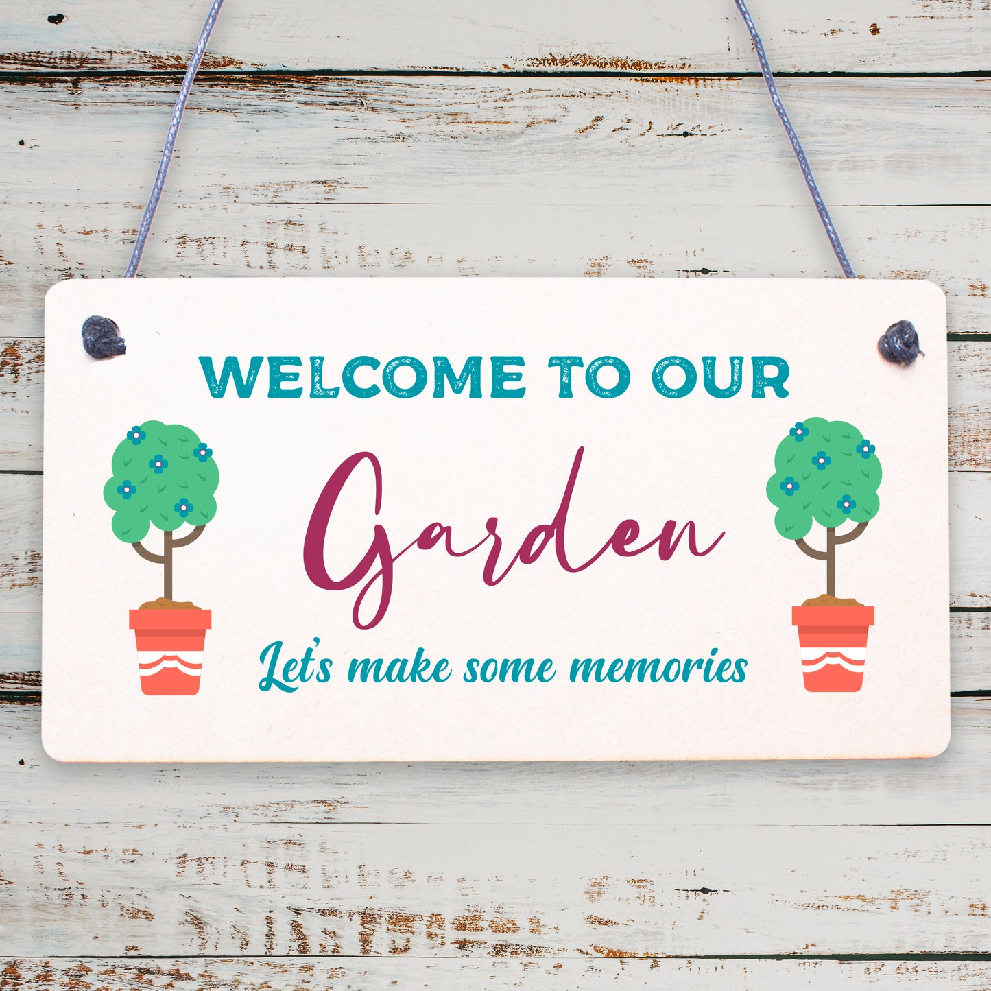 Hanging Garden Sign Welcome Sign Wall Plaque Friendship Gift New Home Gift