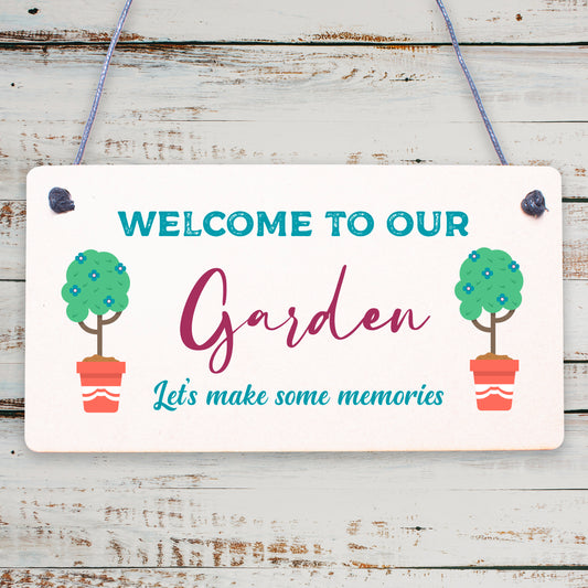 Hanging Garden Sign Welcome Sign Wall Plaque Friendship Gift New Home Gift