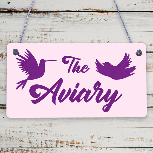 The Aviary Bird Aviary Sign Bird Accessories For Cage Garden Plaque Gift For Nan