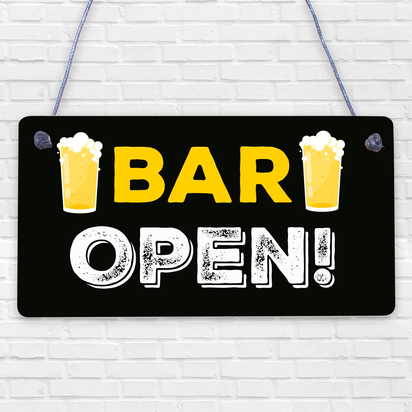 BAR OPEN Sign Beer Vodka Plaque Garden Shed Pub Man Cave Sign Friendship GifT