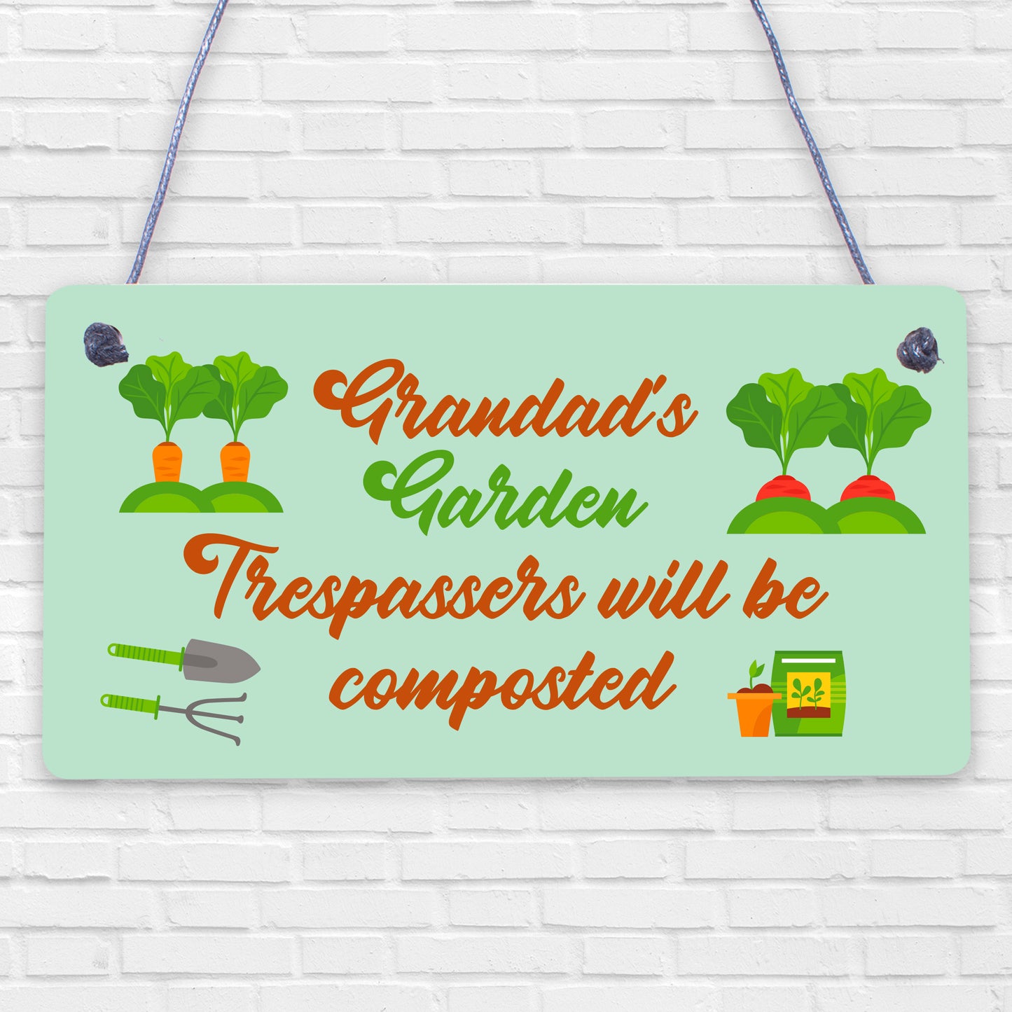 Grandad's Garden Plaque Garden Shed Summer House Sign Fathers Day Gift For Him