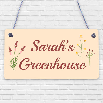 Novelty Greenhouse Sign Rustic Garden Summerhouse Sign Friend Gift For Her