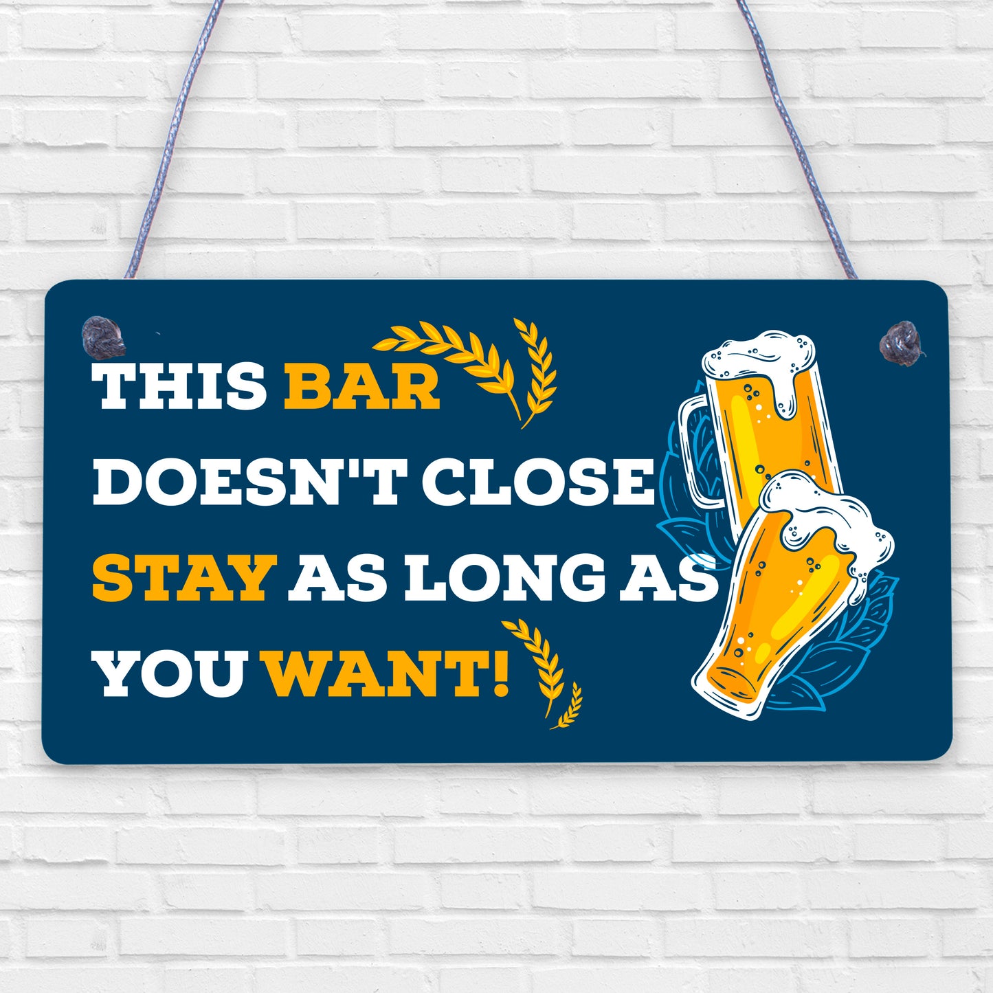 Funny Man Cave Bar Sign Hanging Garage Pub Garden Plaque Beer Alcohol Gift