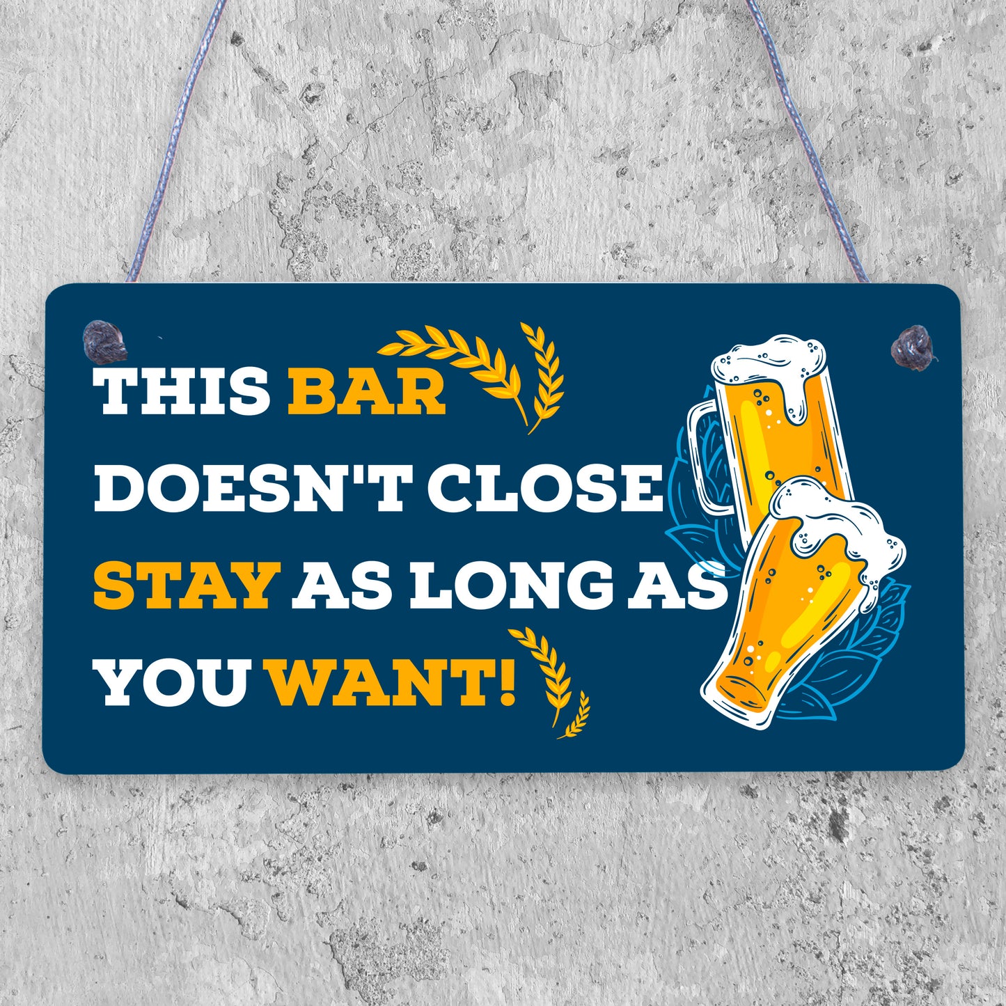 Funny Man Cave Bar Sign Hanging Garage Pub Garden Plaque Beer Alcohol Gift