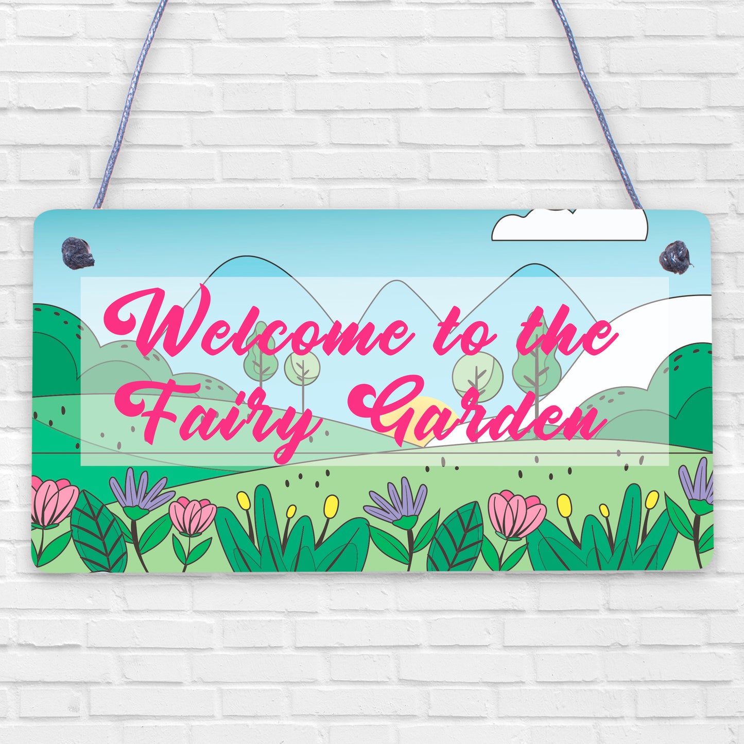 Welcome To The Fairy Garden Hanging Plaque Garden Shed SummerHouse Sign Gifts