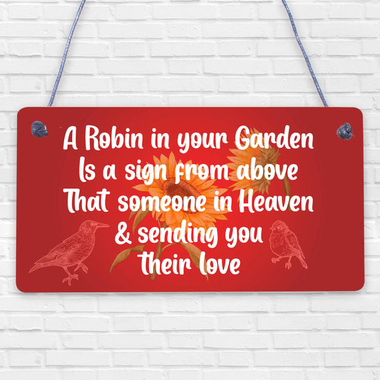 Robin Memorial Garden Bereavement Sign Family Grave Plaque Christmas Gift