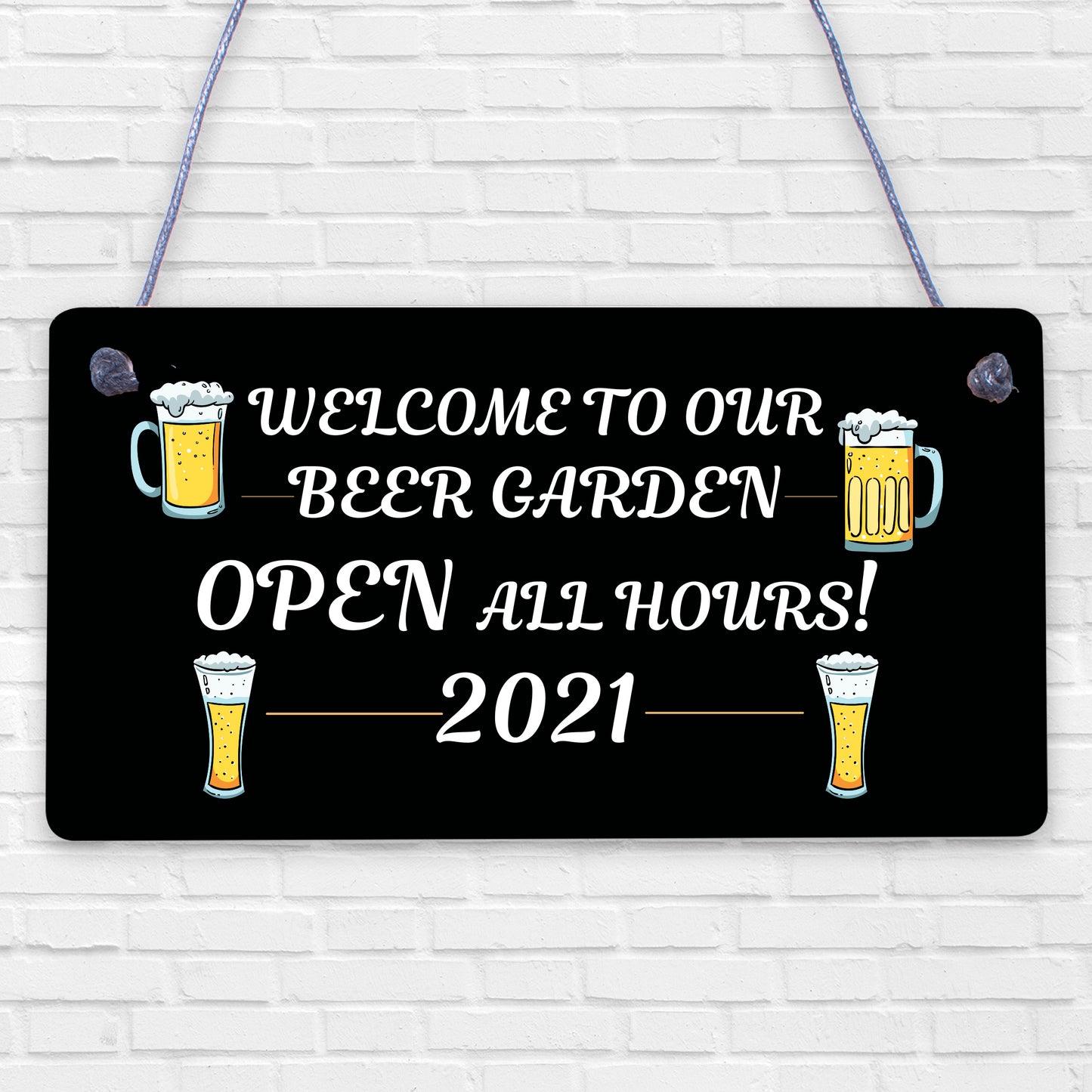 Beer Garden Welcome Sign Novelty Home Bar Sign Garden Decor Signs 2021 Gifts