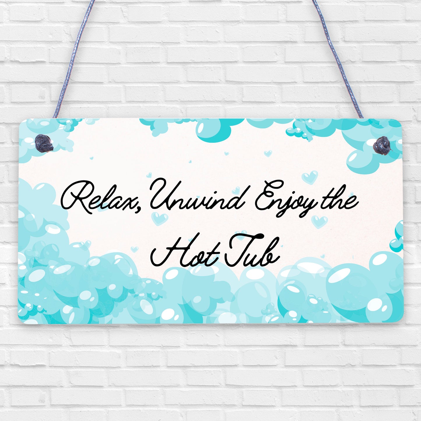 HOT TUB SIGN Hanging Plaque Hot Tub Rules Sign Garden SummerHouse Home Plaque