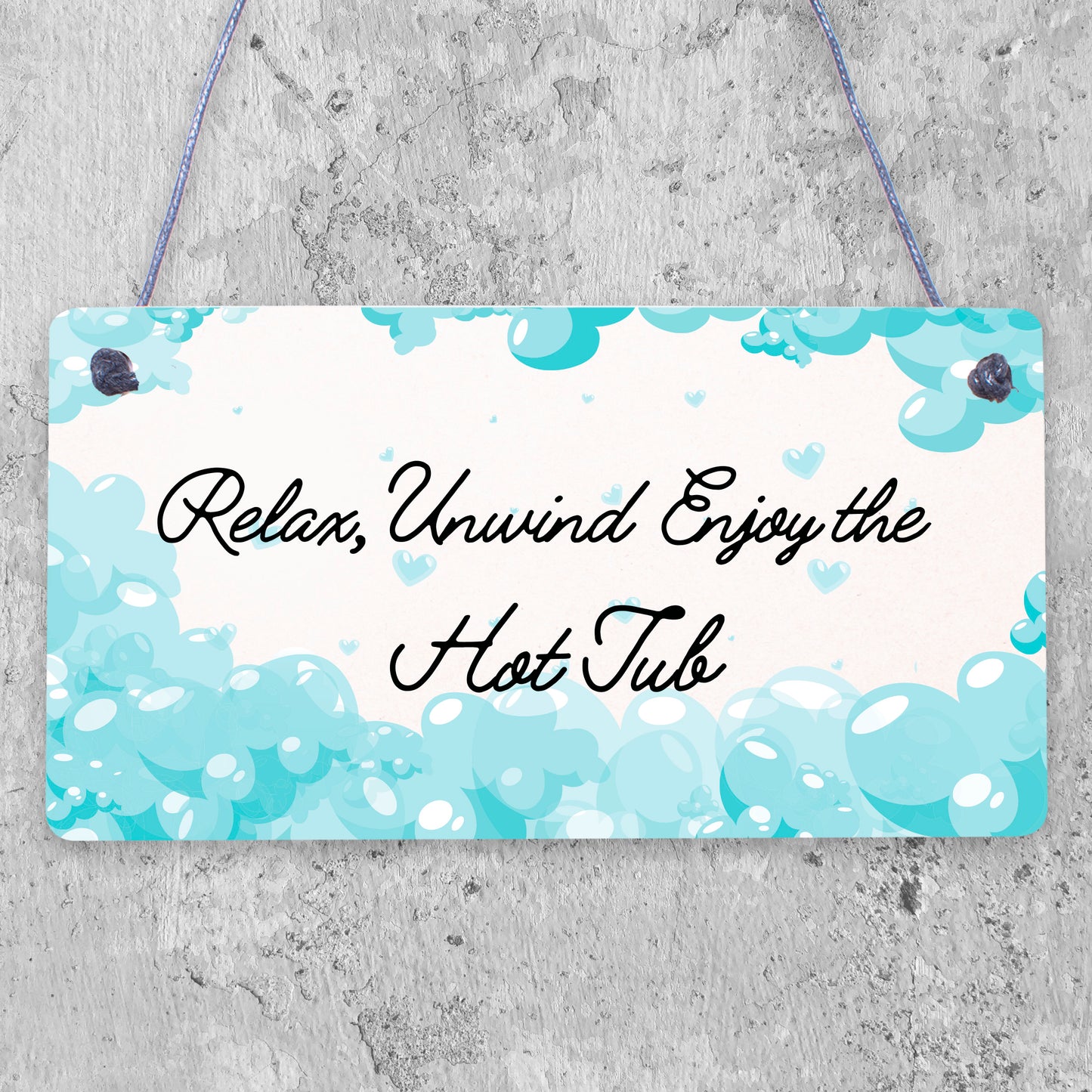 HOT TUB SIGN Hanging Plaque Hot Tub Rules Sign Garden SummerHouse Home Plaque