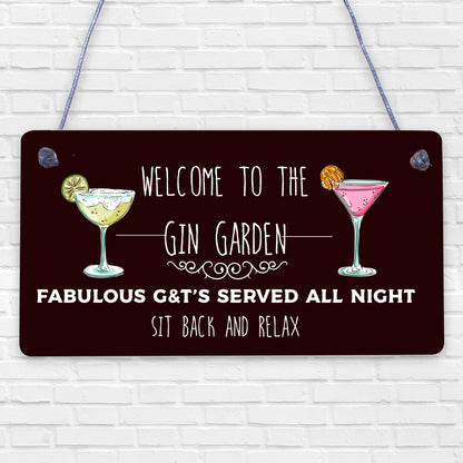 Gin Garden Welcome Sign Home Bar Garden Sign Bar Decor Gift Alcohol Gin Gift