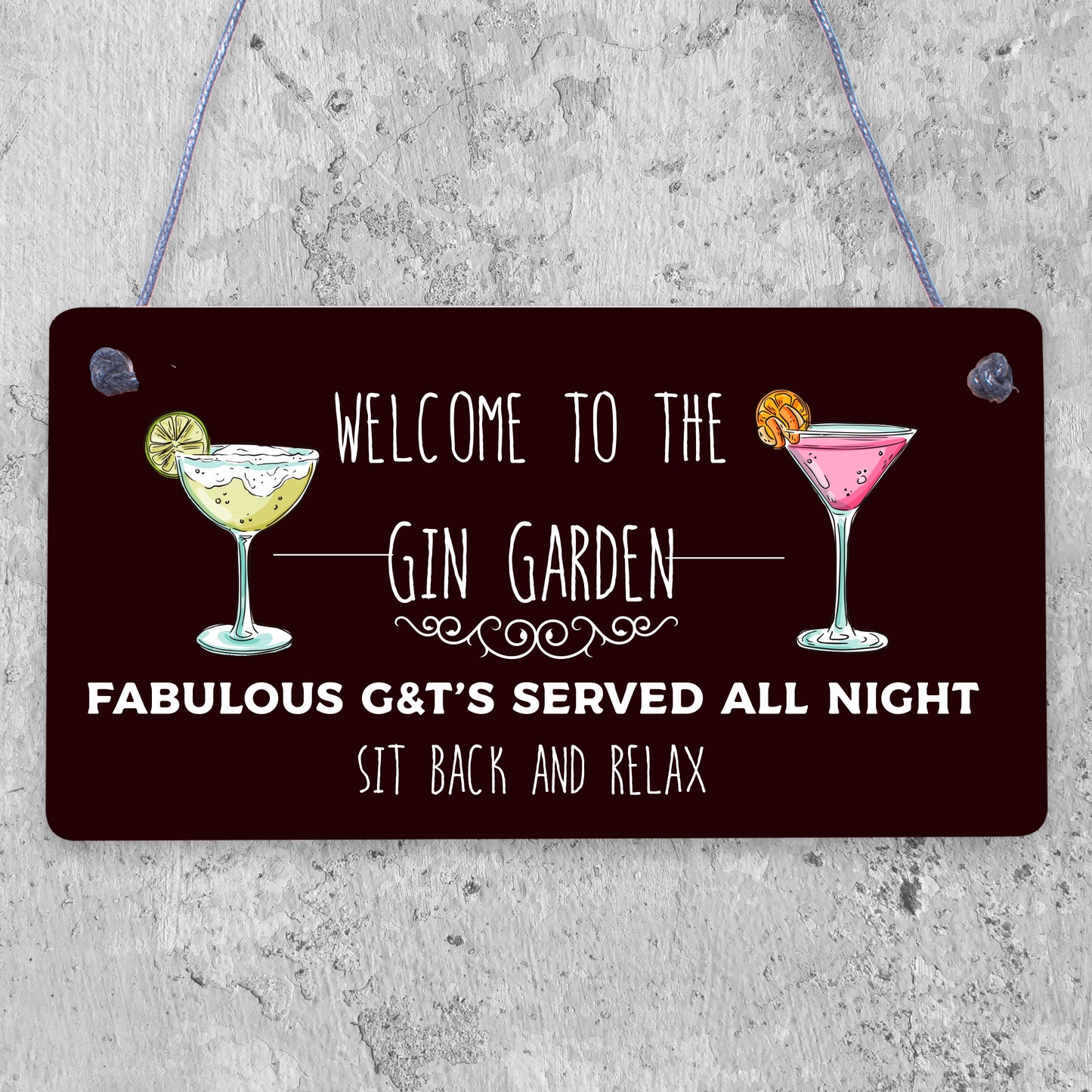 Gin Garden Welcome Sign Home Bar Garden Sign Bar Decor Gift Alcohol Gin Gift